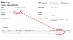 CRM Timesheet Analytic Partner